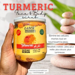 Laser White Turmeric gommage corps et visage 500g