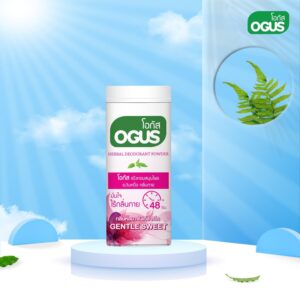 Poudre déodorante aux herbes Ogus – 22 g (rose)